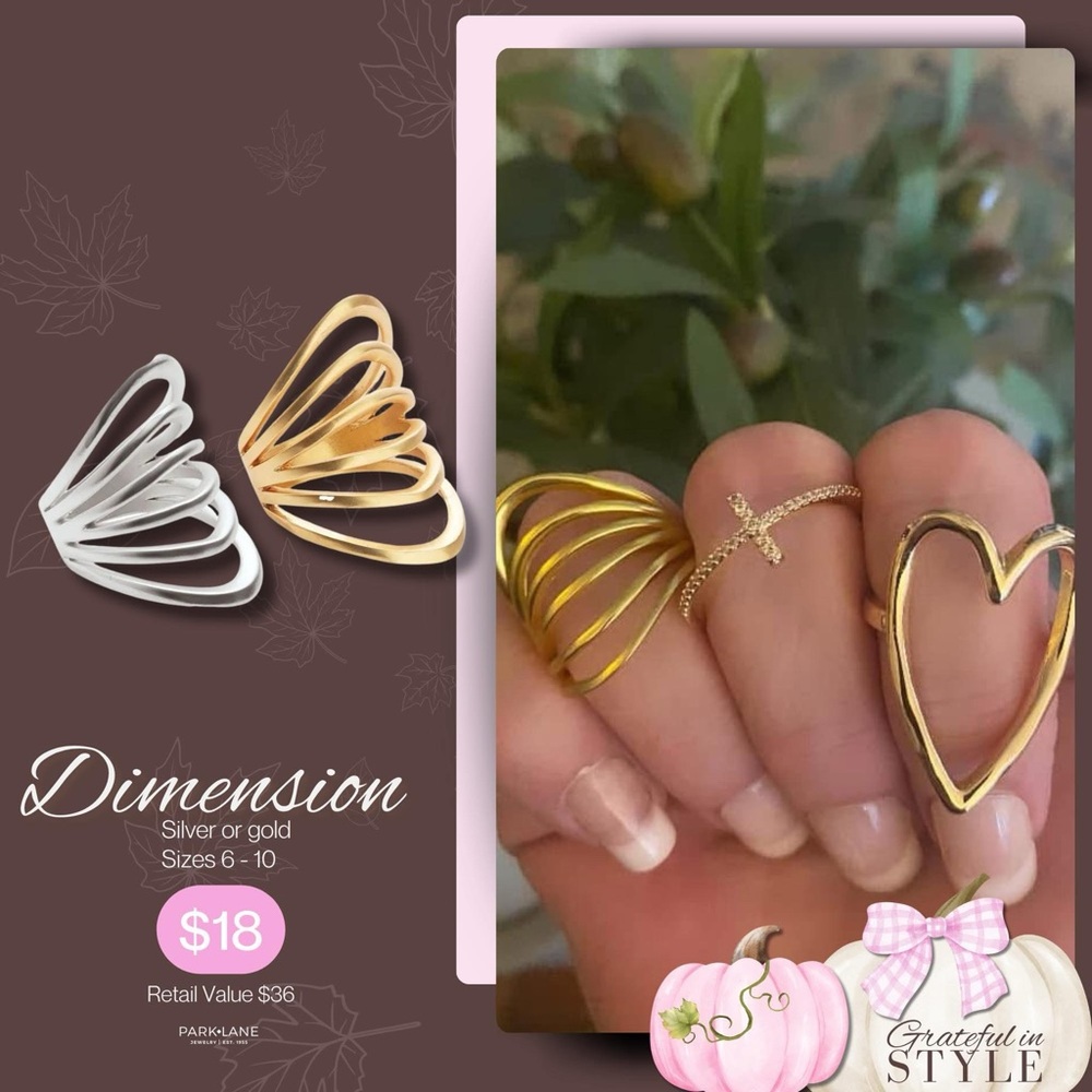 Park Lane BNIB Dimension Ring in gold